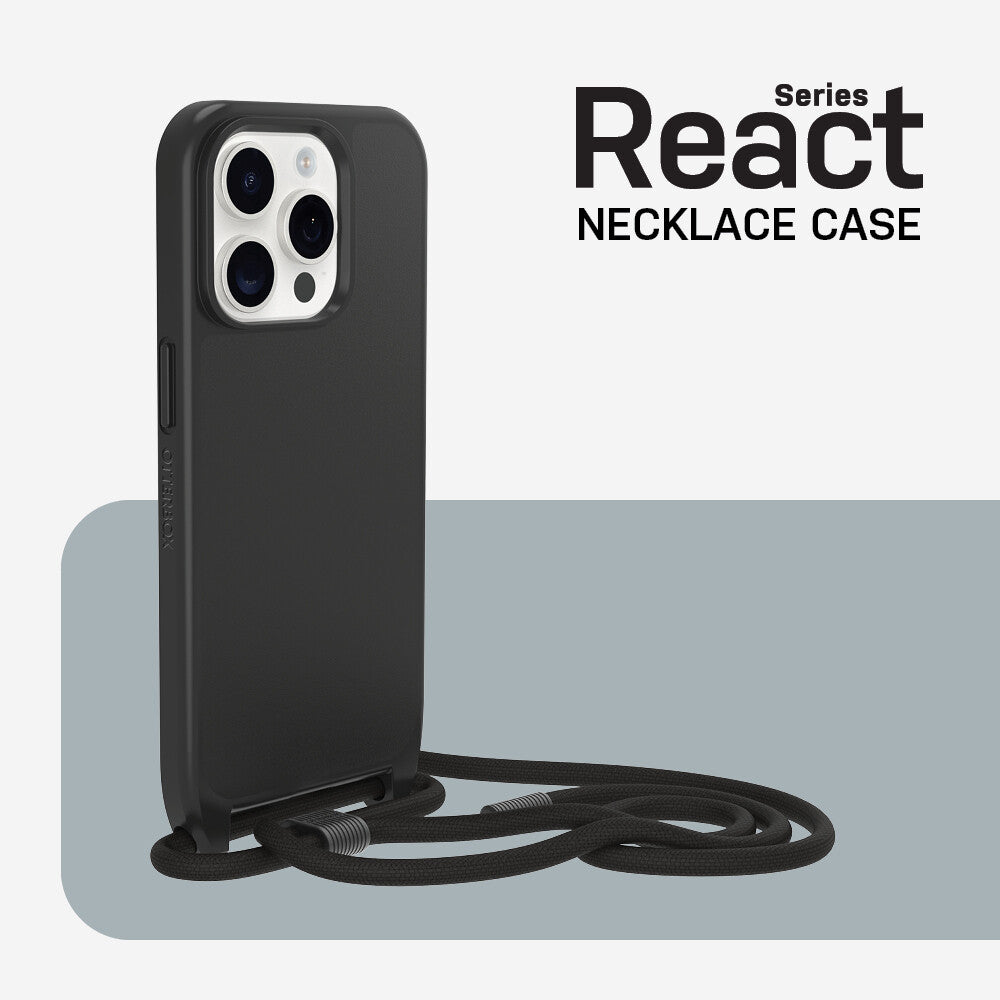OtterBox React Series Necklace with MagSafe for iPhone 15 Pro in Black
