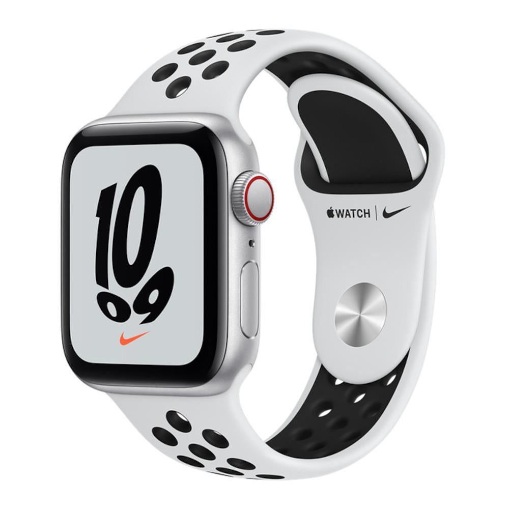 Apple Watch SE GPS + Cellular Nike 40mm Silver Aluminium Case with Pure Platinum/Black Nike Sport Band