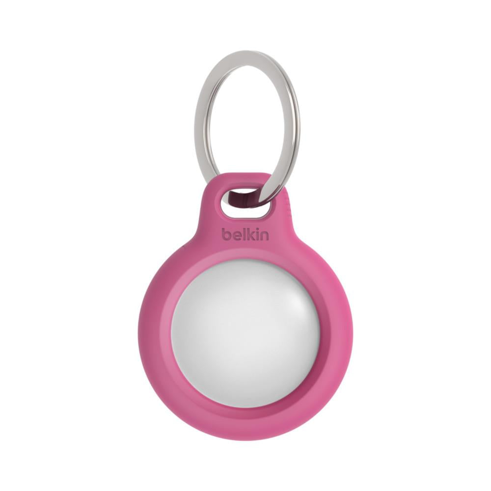 Belkin Secure Airtag Holder with Keyring - Pink