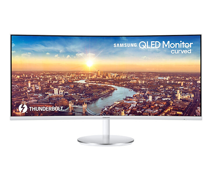 Samsung C34J791WTP computer monitor 86.4 cm (34") 3440 x 1440 pixels UltraWide Quad HD QLED Silver, White