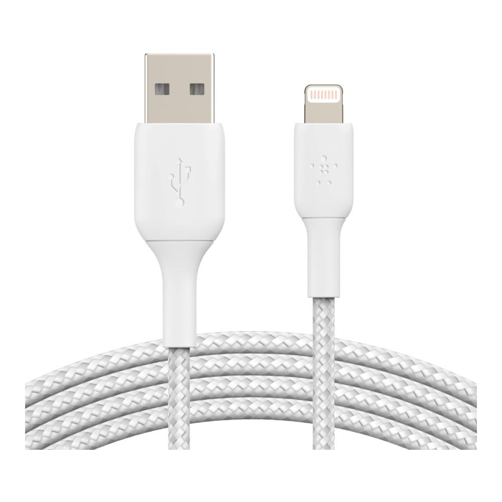 Belkin BOOSTCHARGE Braided Lightning to USB-A Cable - 0.15m - White