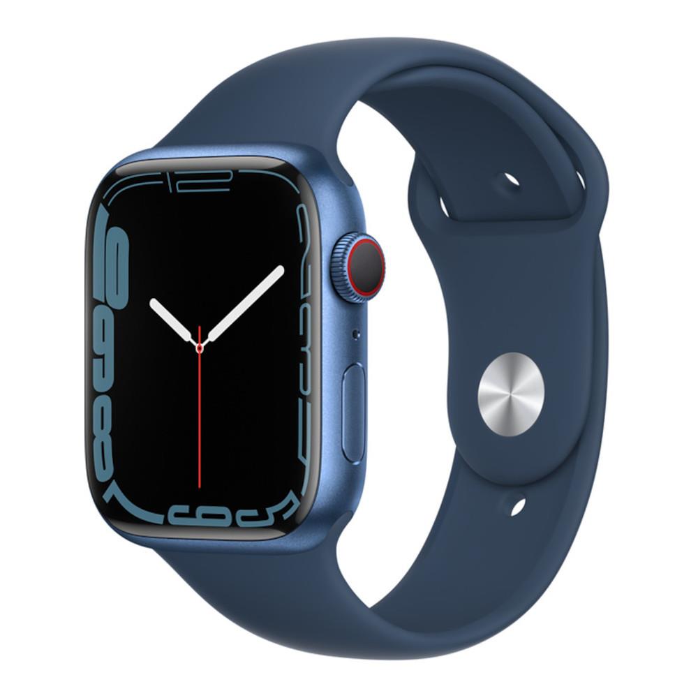 Apple Watch Series 7 GPS + Cellular 45mm Blue Aluminium Case with Abyss Blue Sport Band