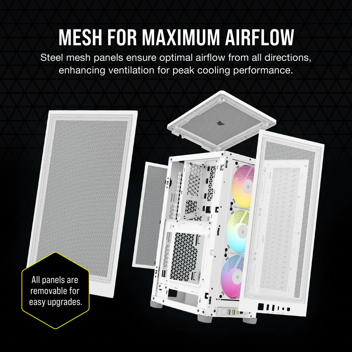 Corsair 2000D RGB AIRFLOW - Mini ITX Tower Case in White