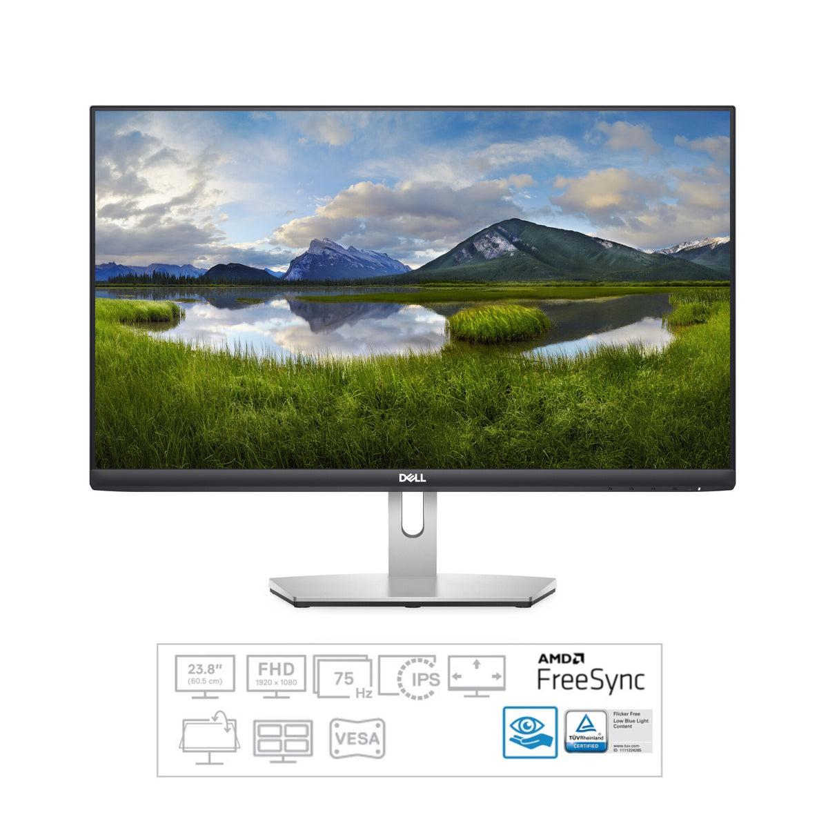 DELL S Series S2421HN LED display 60.5 cm (23.8") 1920 x 1080 pixels Full HD LCD