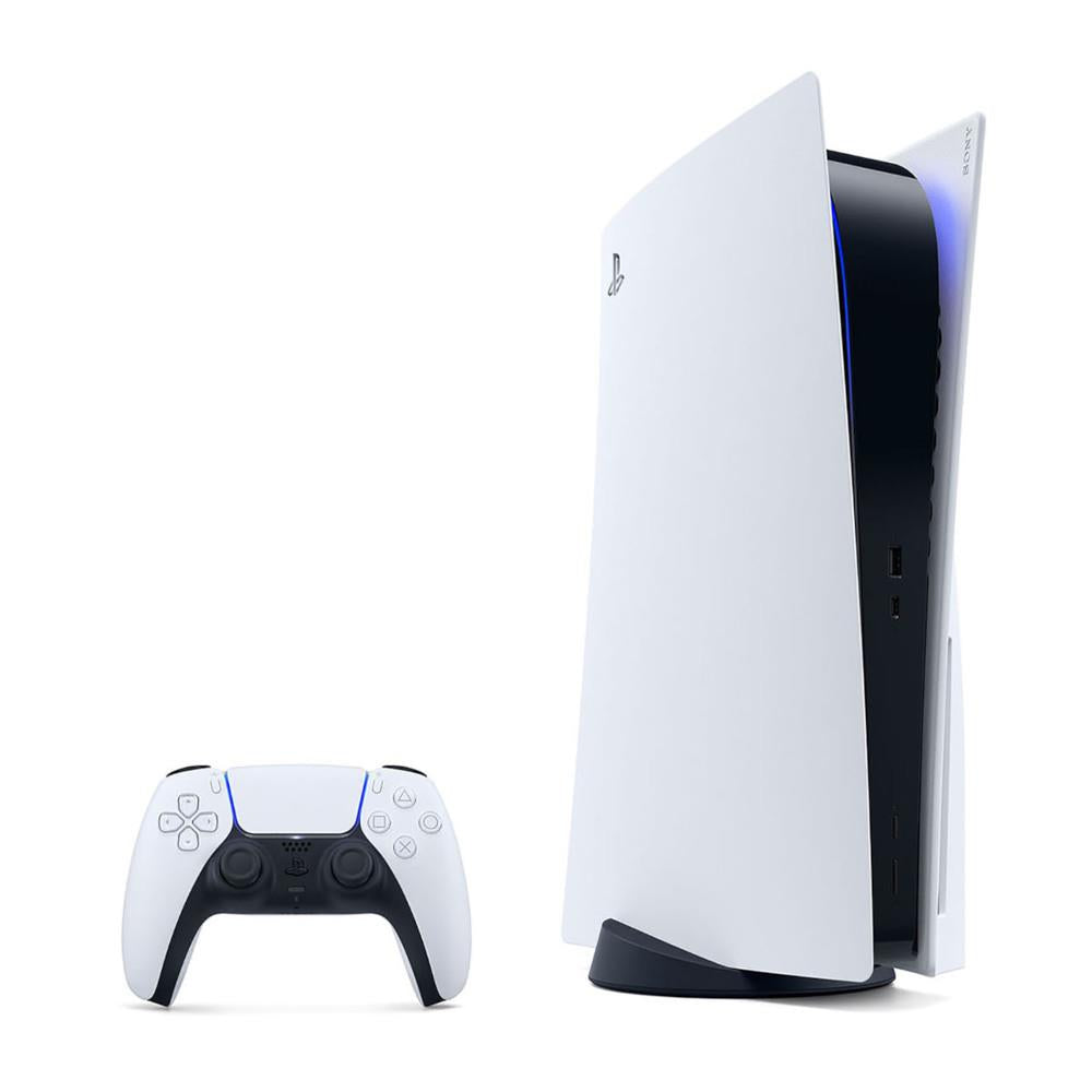 Ucuz PlayStation 5 Geliyor mu? Yeni Modeller Hakkında 1 Graphic of the new budget-friendly PlayStation 5 Digital Edition with highlighted features and a modern design.