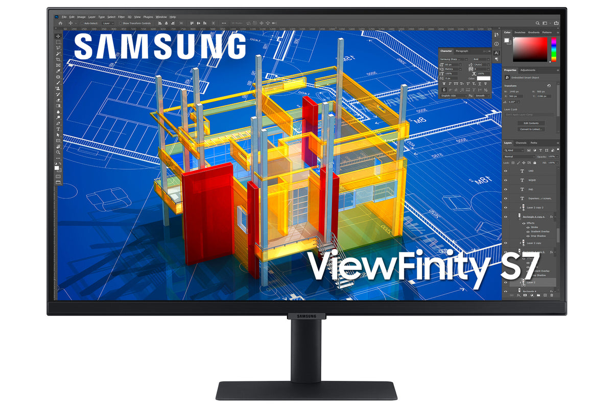 Samsung ViewFinity S7 - S70A computer monitor 68.6 cm (27") 3840 x 2160 pixels 4K Ultra HD LED Black