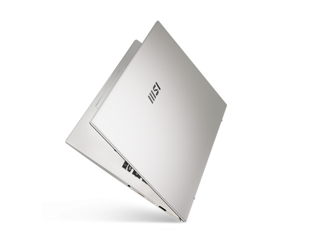 MSI Prestige 14H Laptop - 35.6 cm (14&quot;) - Intel® Core™ i5-12450H - 16 GB LPDDR5-SDRAM - 512 GB SSD - NVIDIA GeForce RTX 2050 - Wi-Fi 6E - Windows 11 Home - Silver