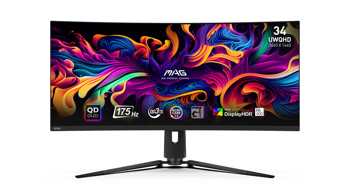 MSI MAG 341CQP QD-OLED - 86.4 cm (34&quot;) - 3440 x 1440 pixels UltraWide QHD QDOLED Monitor