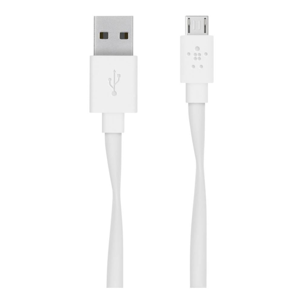 Belkin MIXIT Flat Micro-USB to USB-A Cable - 1.8m - White