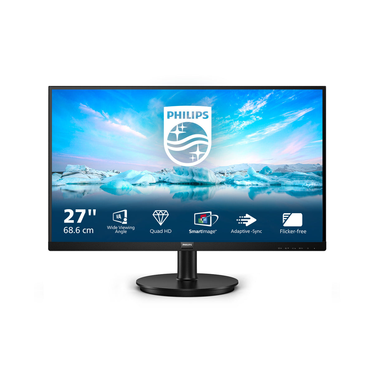 Philips V Line 275V8LA/00 computer monitor 68.6 cm (27&quot;) 2560 x 1440 pixels Quad HD LED Black