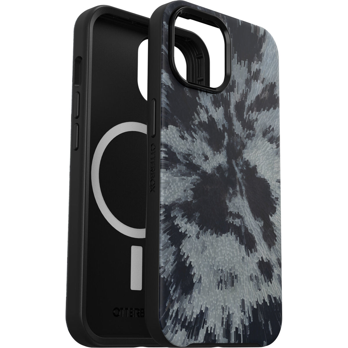 OtterBox Symmetry Series for MagSafe for iPhone 15 in Burnout Sky (Black)