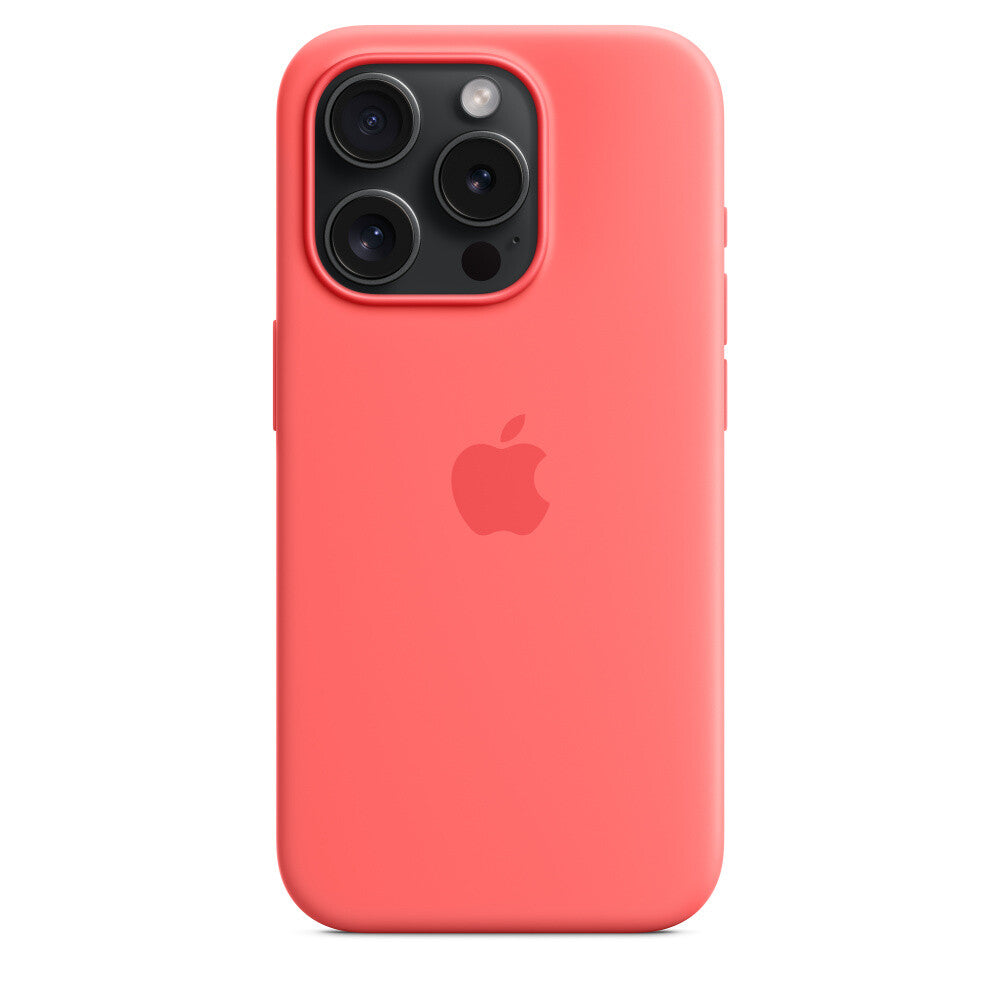 Apple iPhone 15 Pro Silicone Case with MagSafe in Guava Pink