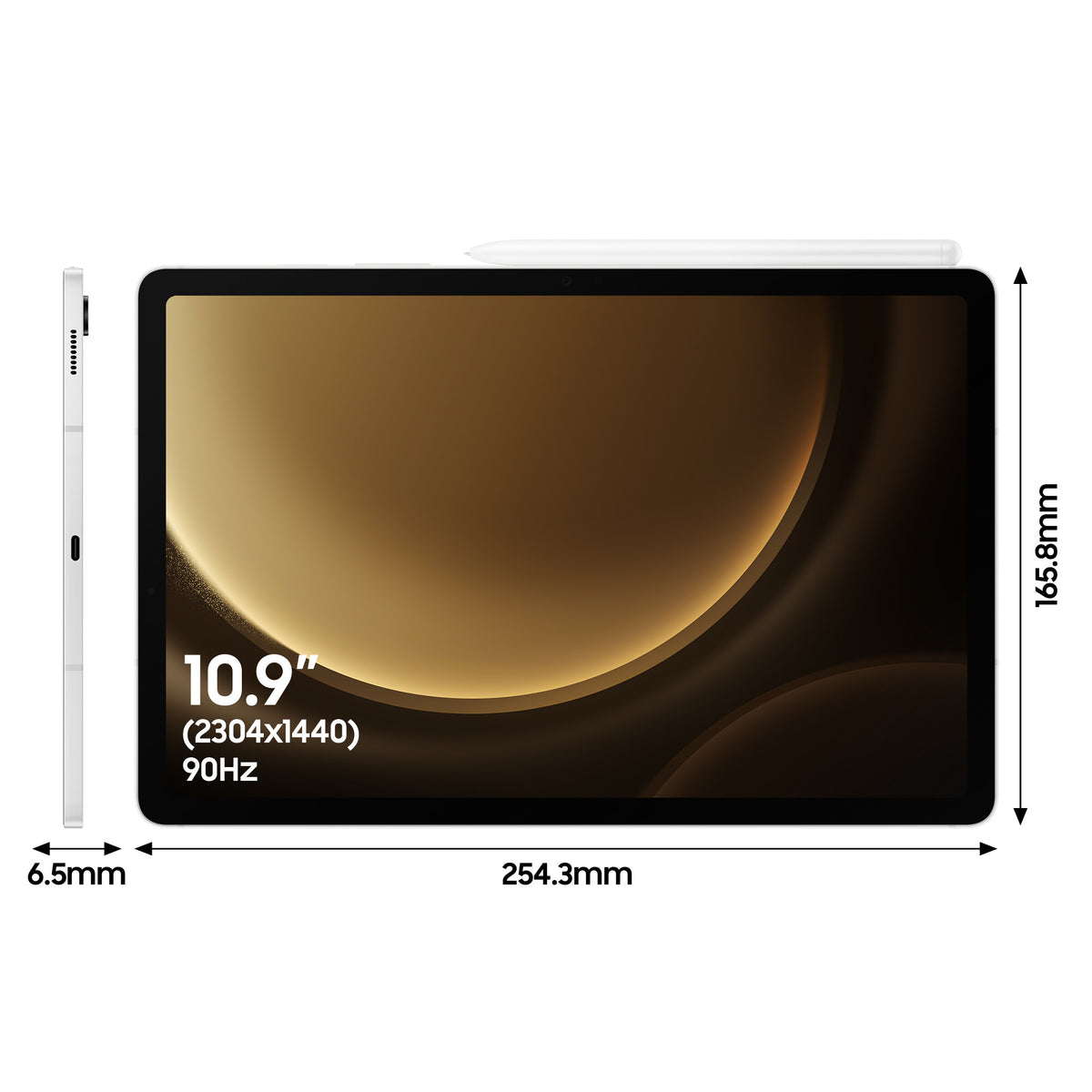 Samsung Galaxy Tab S9 FE  - 128 GB - 27.7 cm (10.9&quot;) - 6 GB - Wi-Fi 6 - Android 13 - Silver
