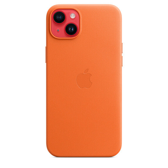 Leather Case with MagSafe for Apple iPhone 14 Plus in Orange