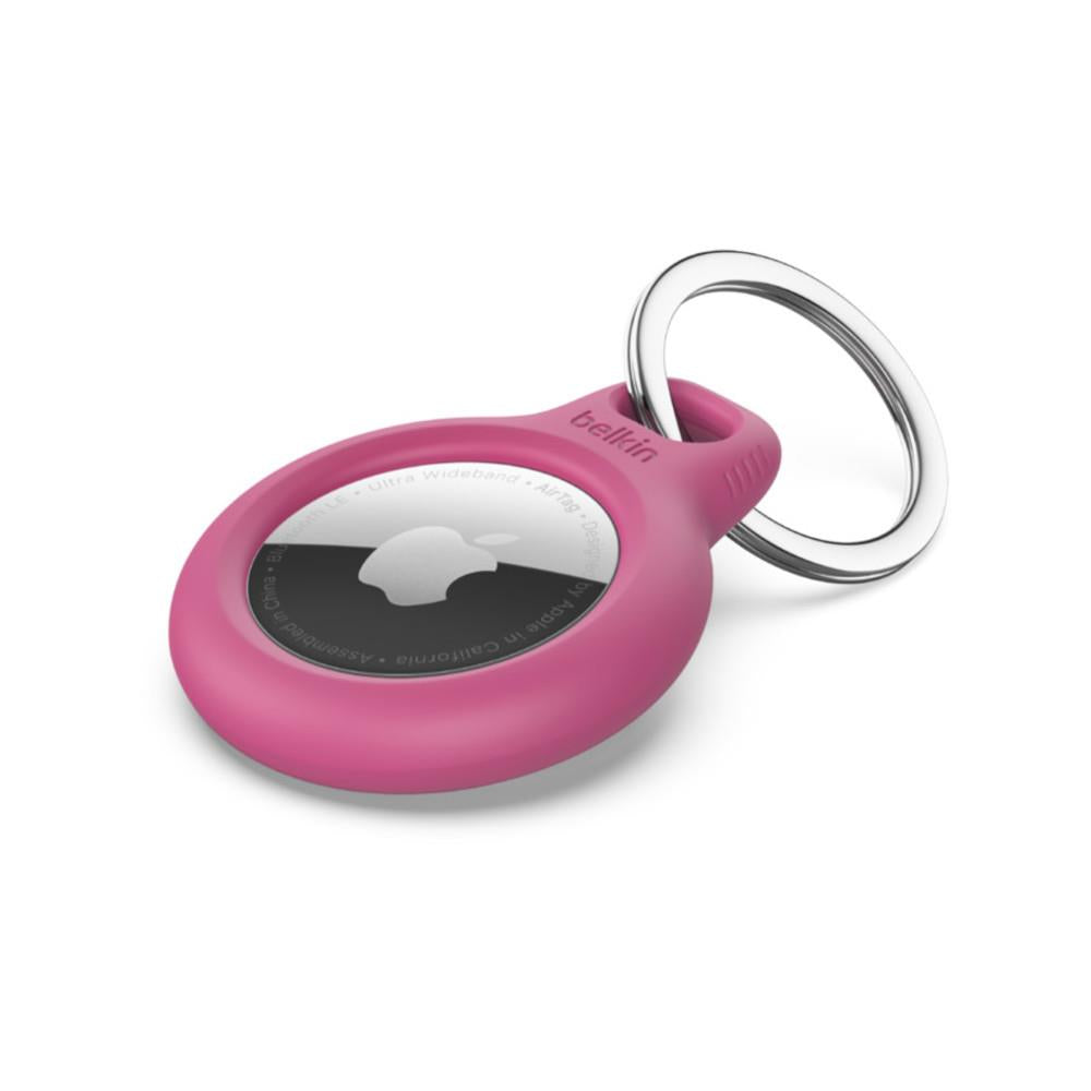 Belkin Secure Airtag Holder with Keyring - Pink
