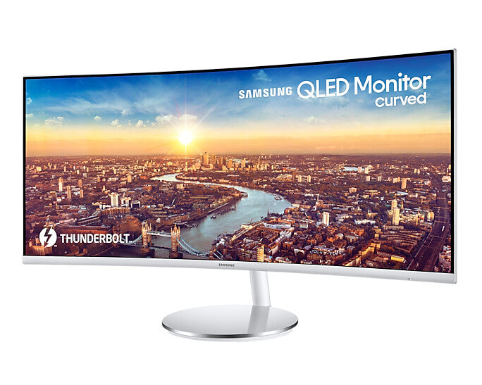 Samsung C34J791WTP computer monitor 86.4 cm (34") 3440 x 1440 pixels UltraWide Quad HD QLED Silver, White
