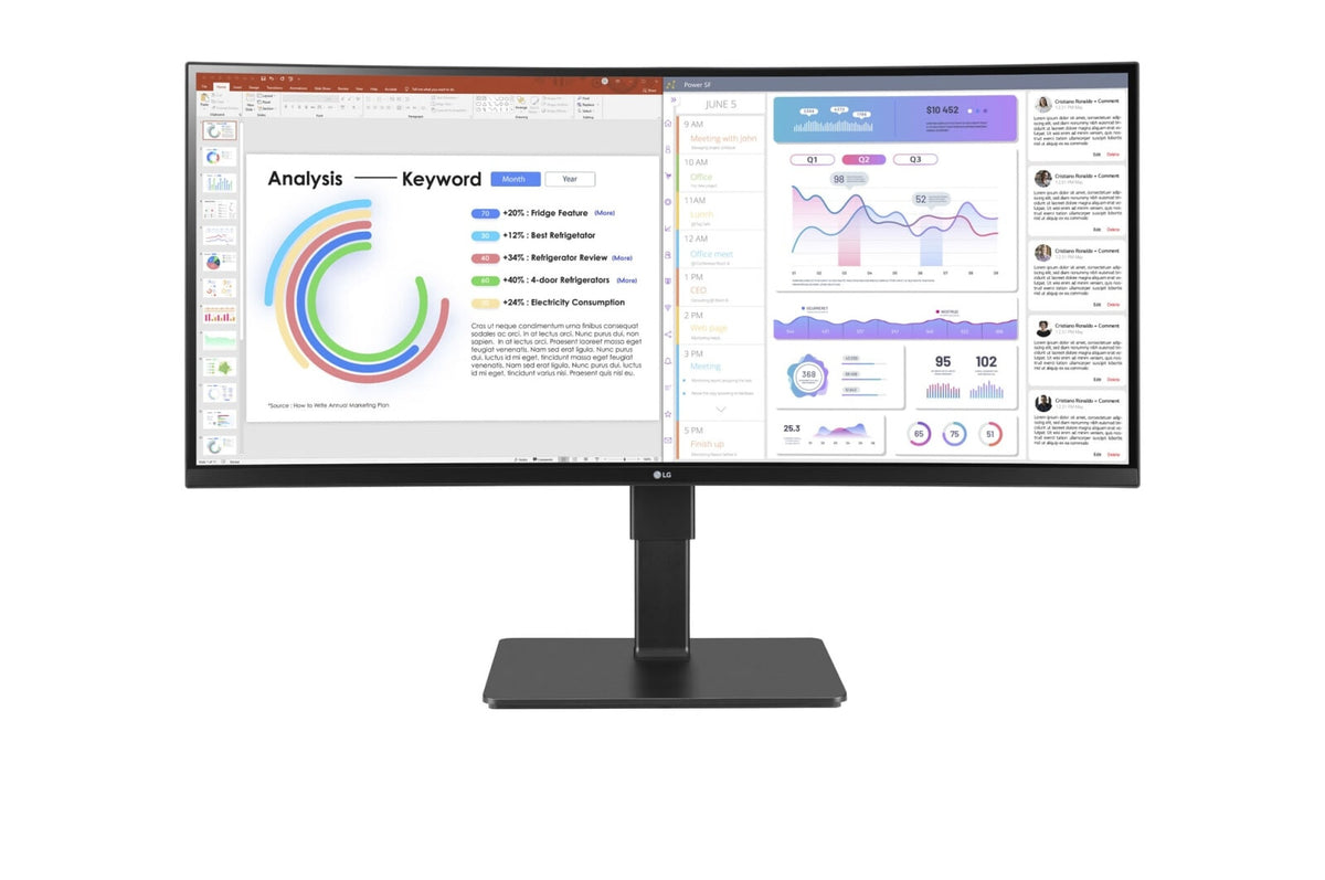 LG 34BQ77QB-B computer monitor 86.4 cm (34&quot;) 3440 x 1440 pixels UltraWide Quad HD LED Black