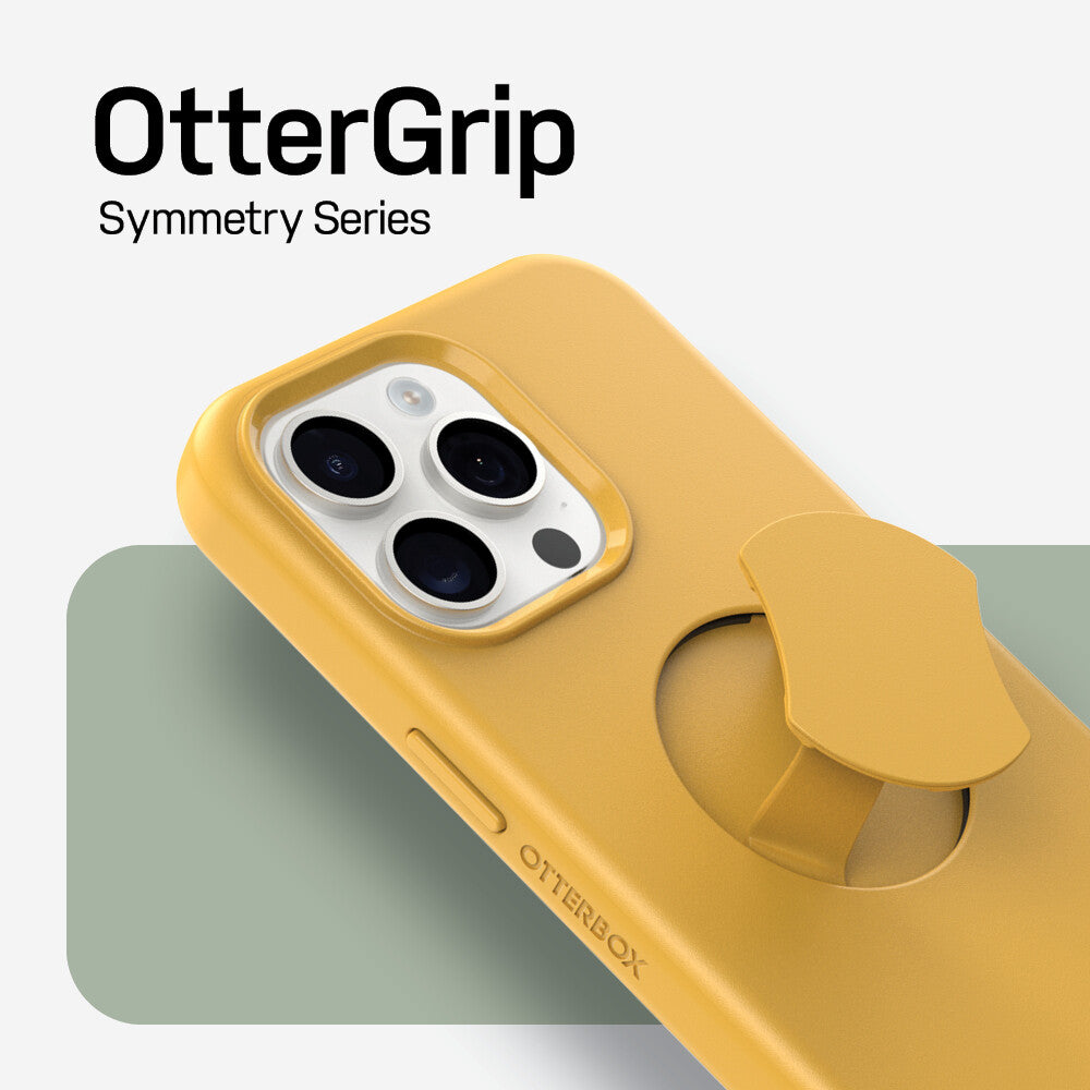 OtterBox OtterGrip Symmetry Series for iPhone 15 Pro Max in Aspen Gleam 2.0 (Yellow)
