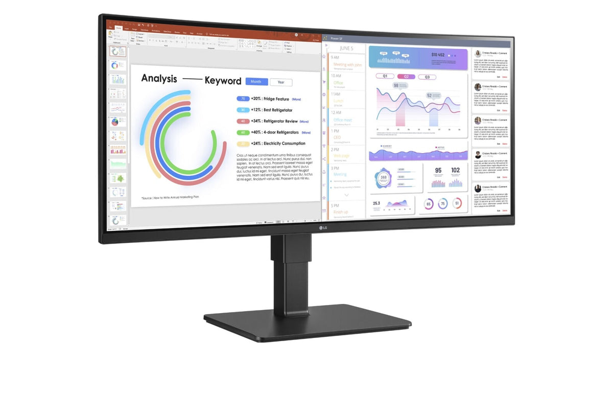 LG 34BQ77QB-B computer monitor 86.4 cm (34&quot;) 3440 x 1440 pixels UltraWide Quad HD LED Black