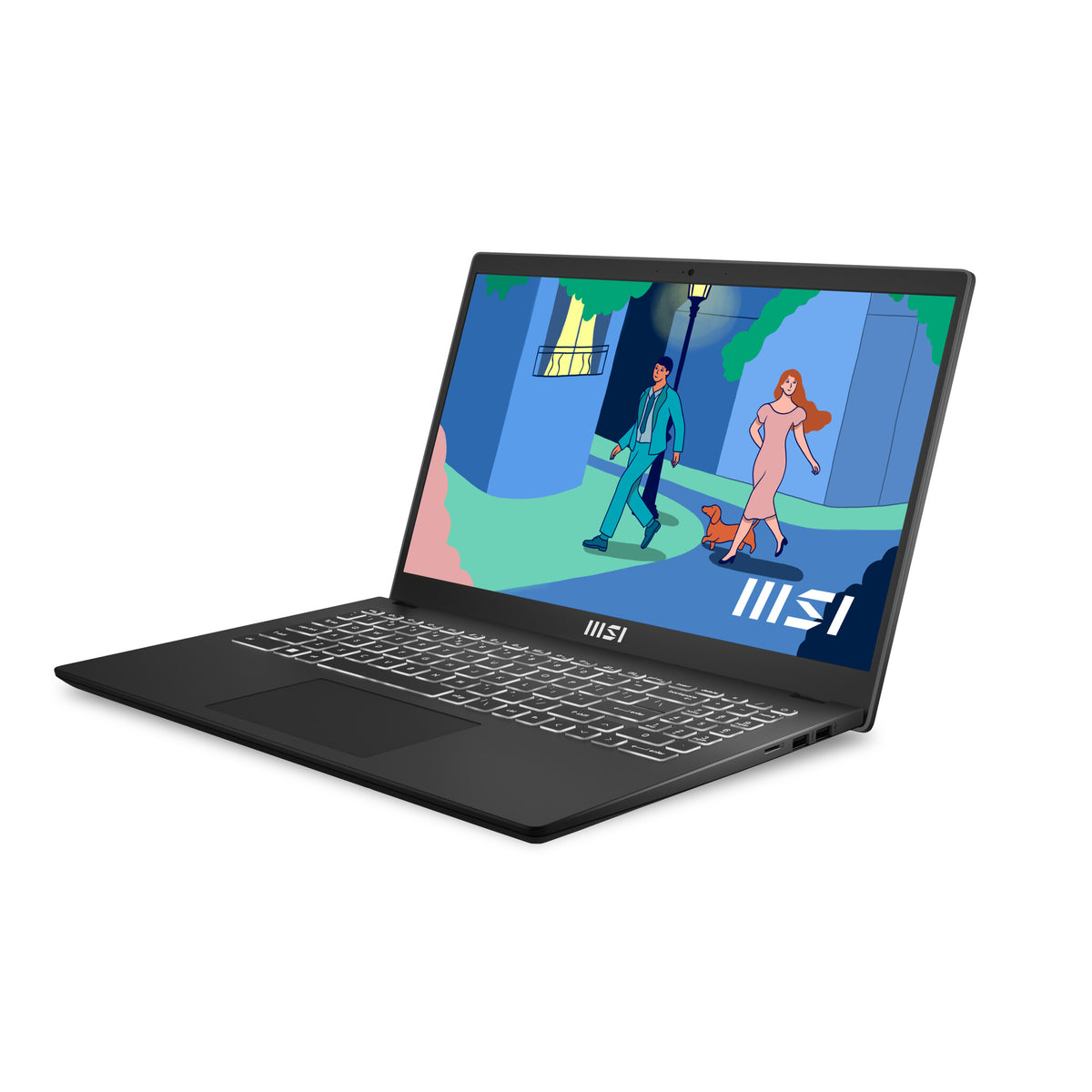 MSI Modern 15 Laptop 39.6 cm (15.6") - Full HD AMD Ryzen™ 7 7730U - 8 GB DDR4-SDRAM - 512 GB SSD - Wi-Fi 6E  - Windows 11 Home - Black