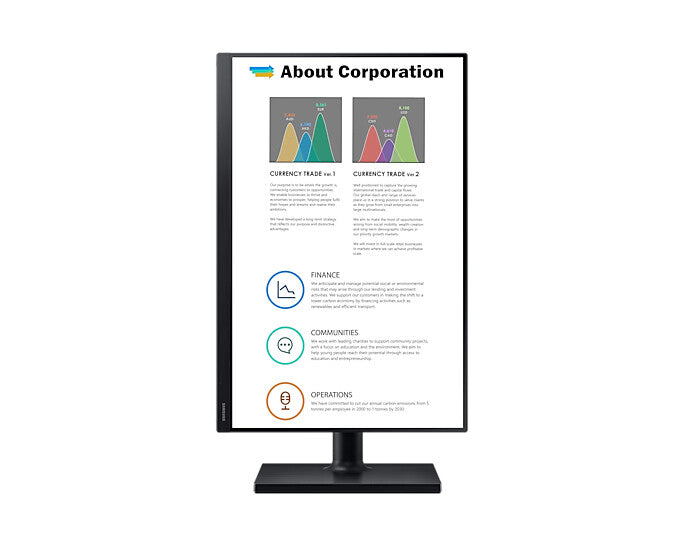 Samsung F24T450GYU computer monitor 61 cm (24") 1920 x 1200 pixels WUXGA LCD Black