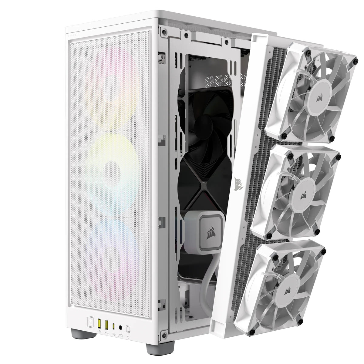 Corsair 2000D RGB AIRFLOW - Mini ITX Tower Case in White