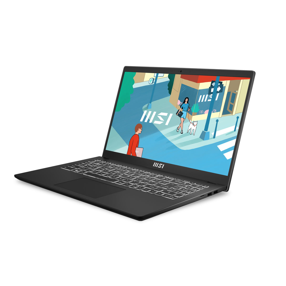 MSI Modern 15 H Laptop - 39.6 cm (15.6&quot;) - Intel® Core™ i7-13700H - 16 GB DDR4-SDRAM - 512 GB SSD - Wi-Fi 6E - Windows 11 Home - Black