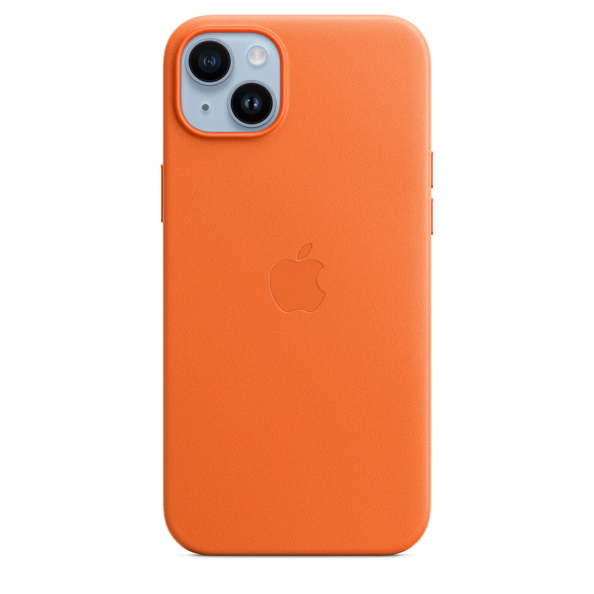 Leather Case with MagSafe for Apple iPhone 14 Plus in Orange