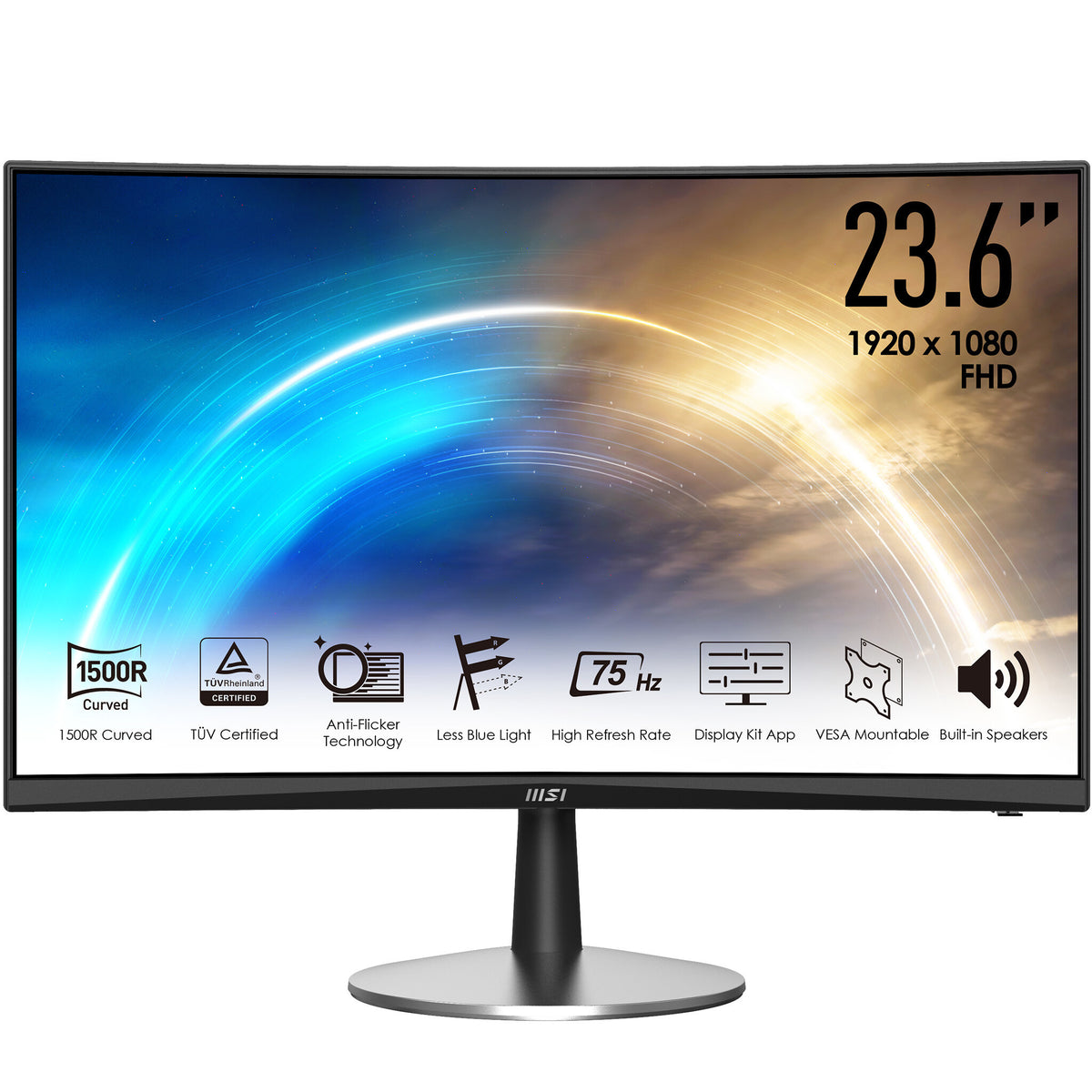 MSI Pro MP242C - 60 cm (23.6") - 1920 x 1080 pixels FHD LED Monitor