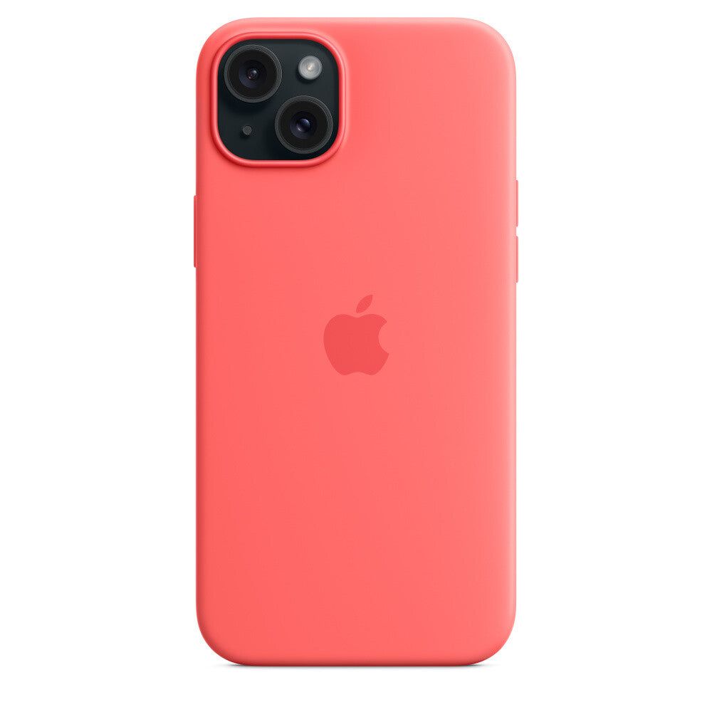 Apple iPhone 15 Plus Silicone Case with MagSafe in Guava Pink