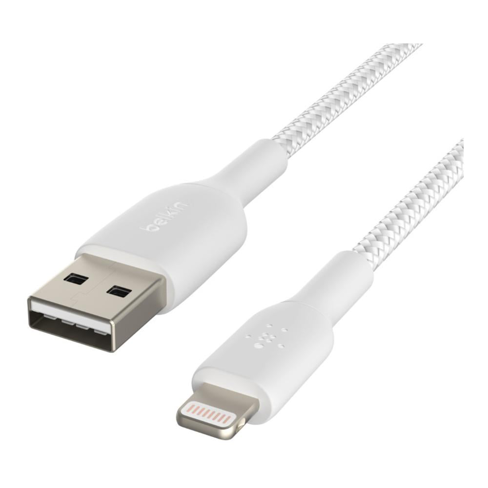Belkin BOOSTCHARGE Braided Lightning to USB-A Cable - 2m - White