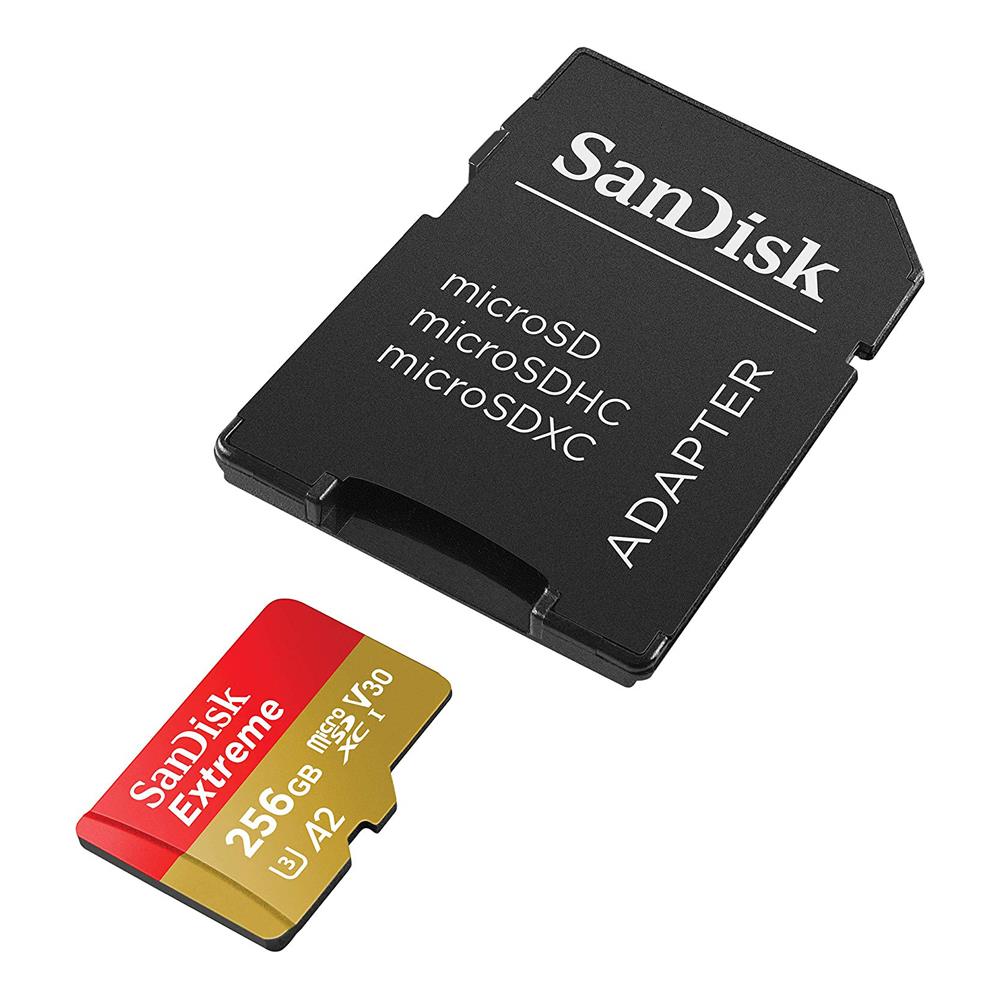 Sandisk Extreme A2 256GB Micro SD Memory Card with Adapter