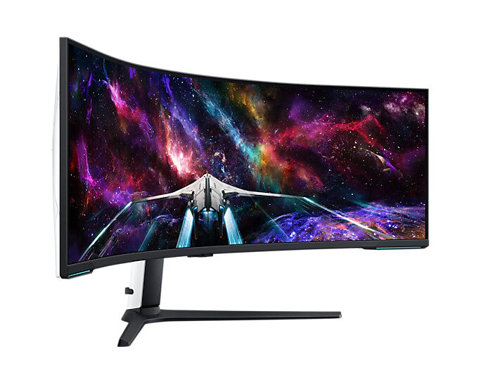 Samsung Odyssey S57CG954NU computer monitor 144.8 cm (57") 7680 x 2160 pixels 8K Ultra HD QLED Black, White