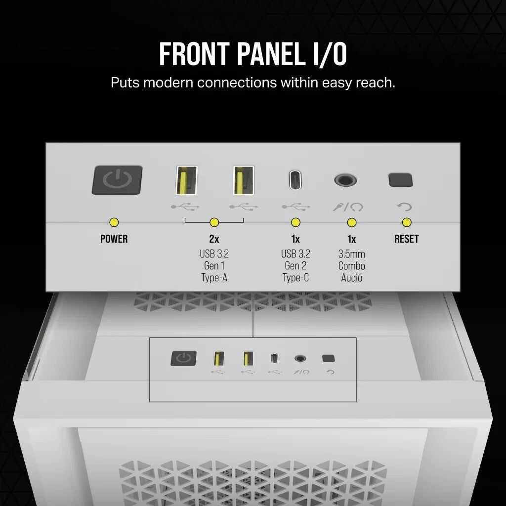 Corsair 5000D CORE AIRFLOW - ATX Mid Tower Case in White