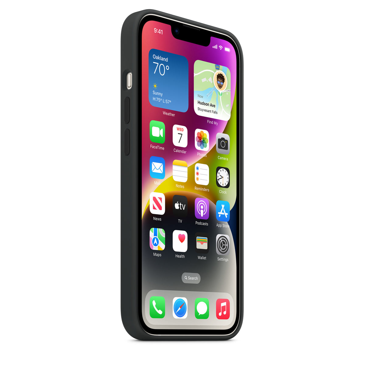 Apple Silicone Case for iPhone 14 with MagSafe in Midnight