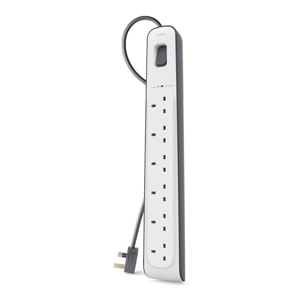 Belkin 6-way Charging Outlet Strip with Surge Protection - 2m