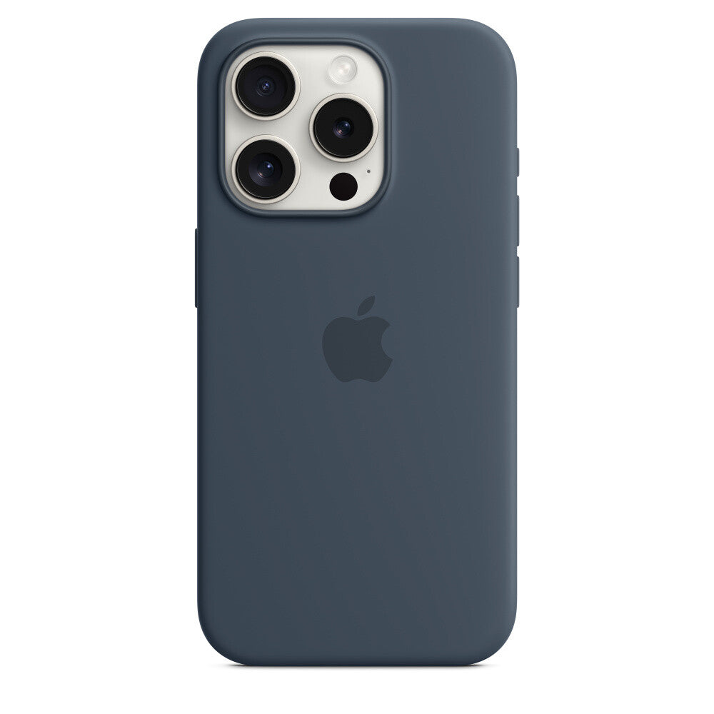 Apple iPhone 15 Pro Silicone Case with MagSafe in Blue