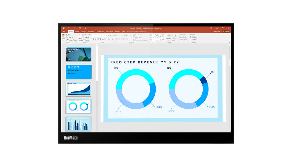 Lenovo ThinkVision M14d LED display 35.6 cm (14") 2240 x 1400 pixels 2.2K Black