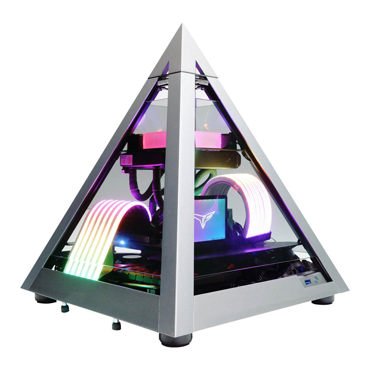 Azza Pyramid Mini 806 - Mini ITX Tower Case in Silver