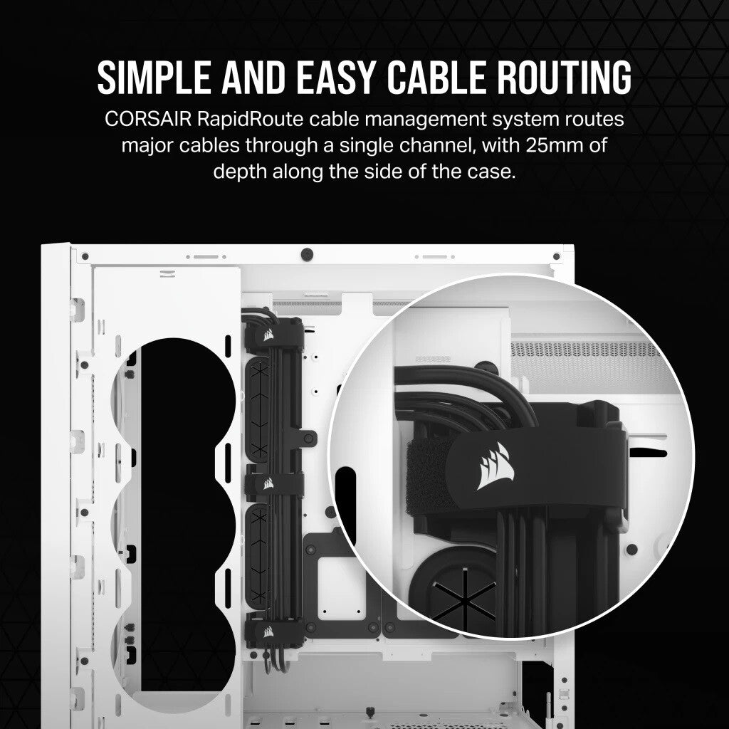 Corsair 5000D CORE AIRFLOW - ATX Mid Tower Case in White