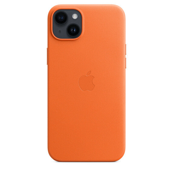 Leather Case with MagSafe for Apple iPhone 14 Plus in Orange