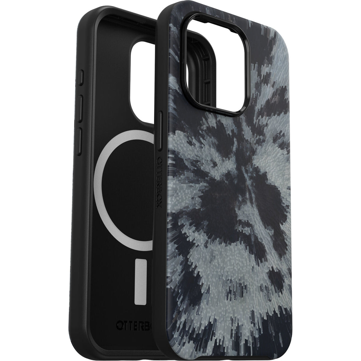 OtterBox Symmetry Series Clear for MagSafe for iPhone 15 Pro in Burnout Sky (Black)