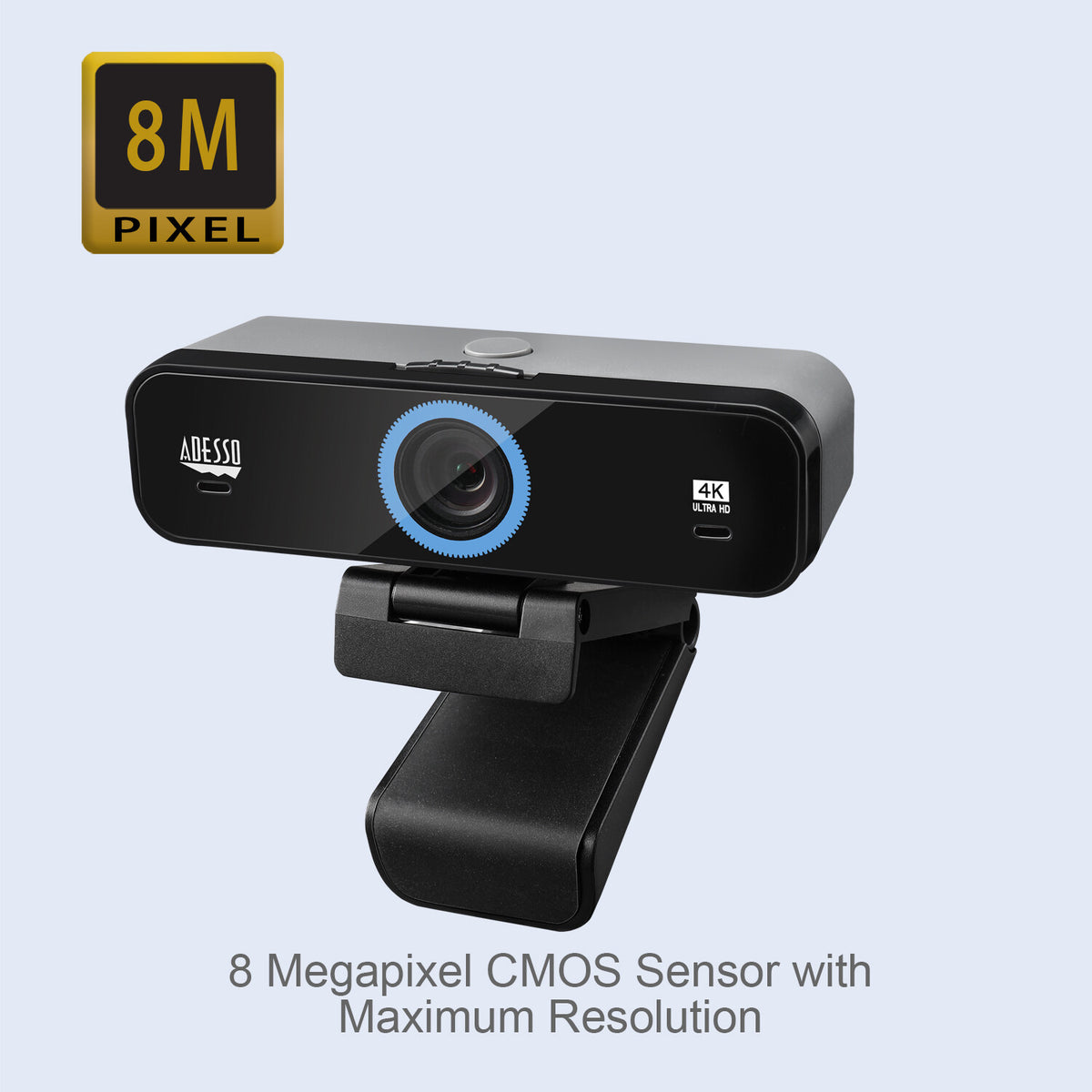 Adesso CyberTrack K4 - 8 MP 3840 x 2160p USB 2.0 webcam in Black
