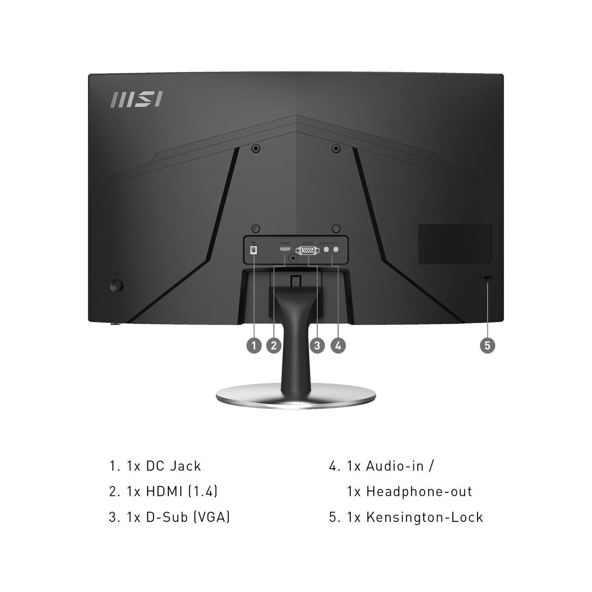 MSI Pro MP242C - 60 cm (23.6") - 1920 x 1080 pixels FHD LED Monitor