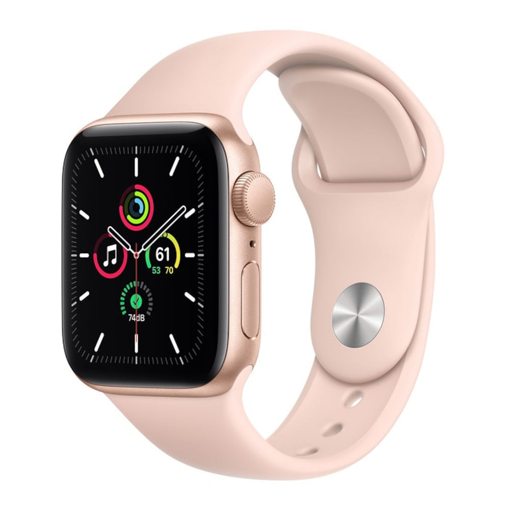 Apple Watch SE GPS + Wi-Fi 40mm Gold Aluminium Case with Pink Sand Sport Band - Grade A Excellent Condition