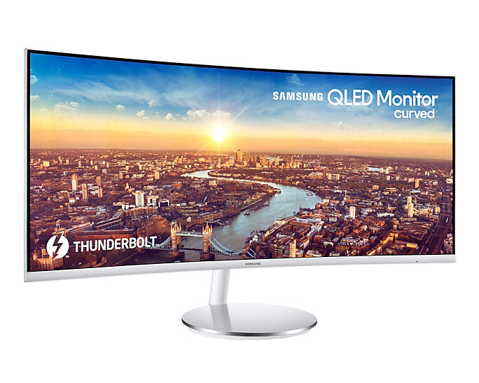 Samsung C34J791WTP computer monitor 86.4 cm (34") 3440 x 1440 pixels UltraWide Quad HD QLED Silver, White