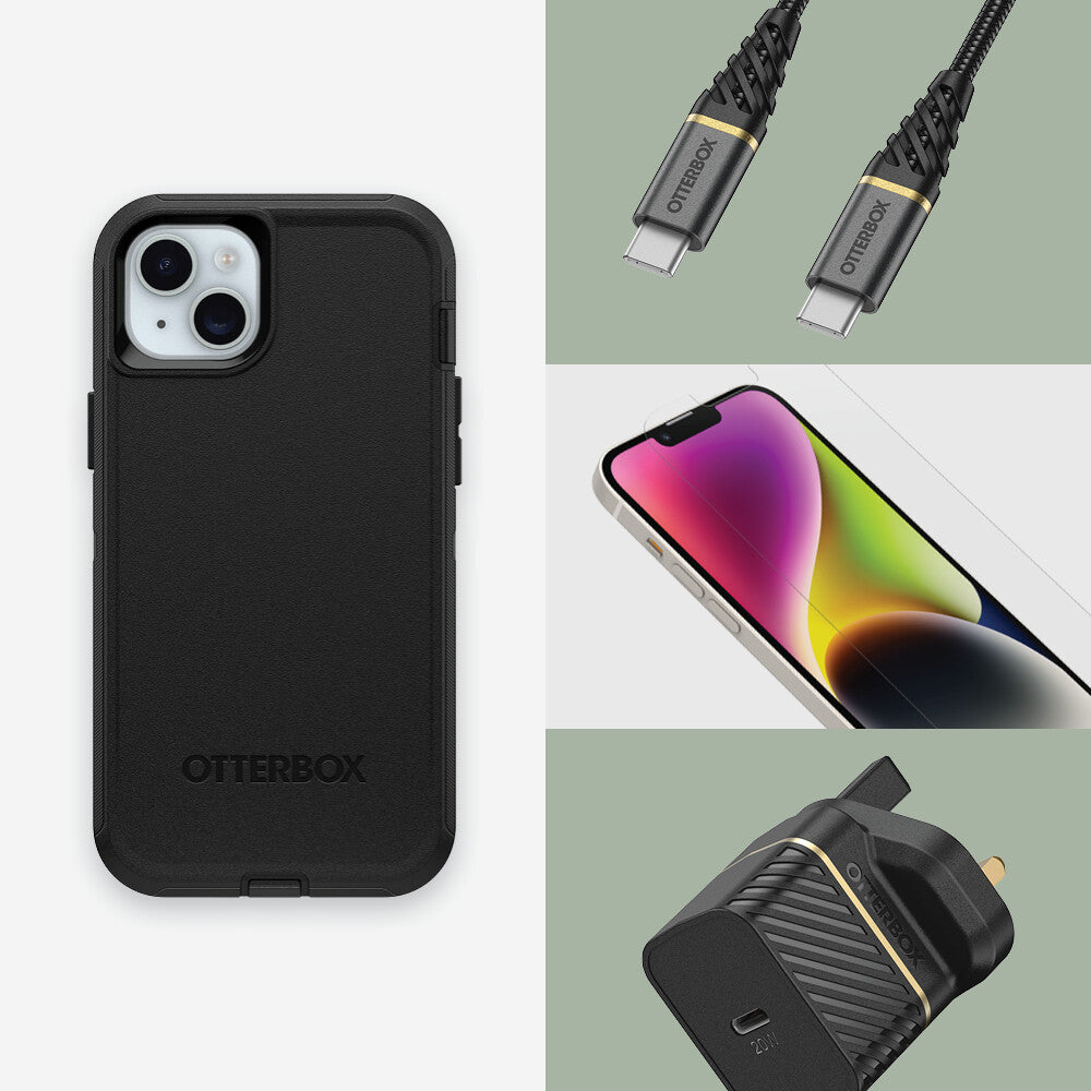OtterBox Defender Series for iPhone 15 in Black