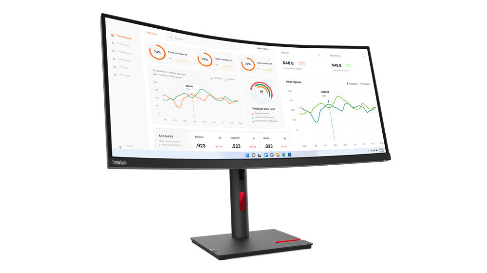 Lenovo ThinkVision T34w-30 LED display 86.4 cm (34") 3440 x 1440 pixels Wide Quad HD