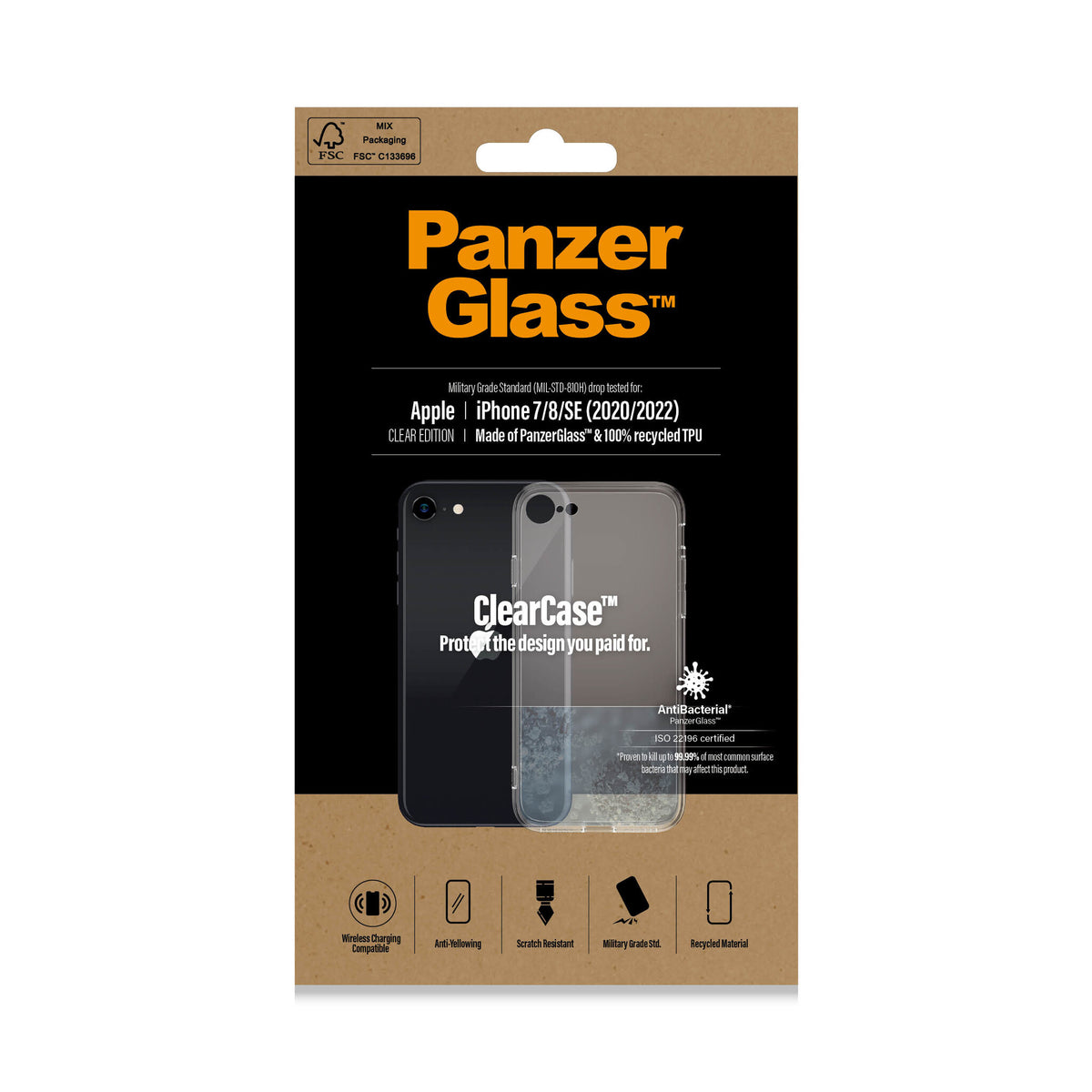 PanzerGlass ® ClearCase for Apple iPhone SE (2020/2022)/ 8 / 7 in Clear
