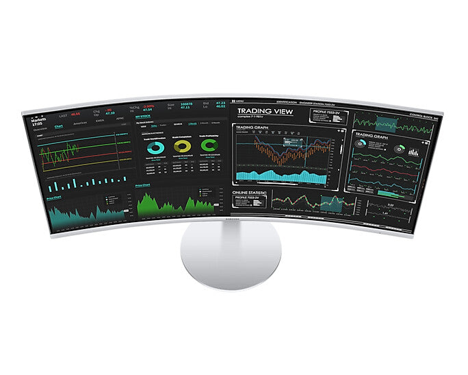 Samsung C34J791WTP computer monitor 86.4 cm (34") 3440 x 1440 pixels UltraWide Quad HD QLED Silver, White